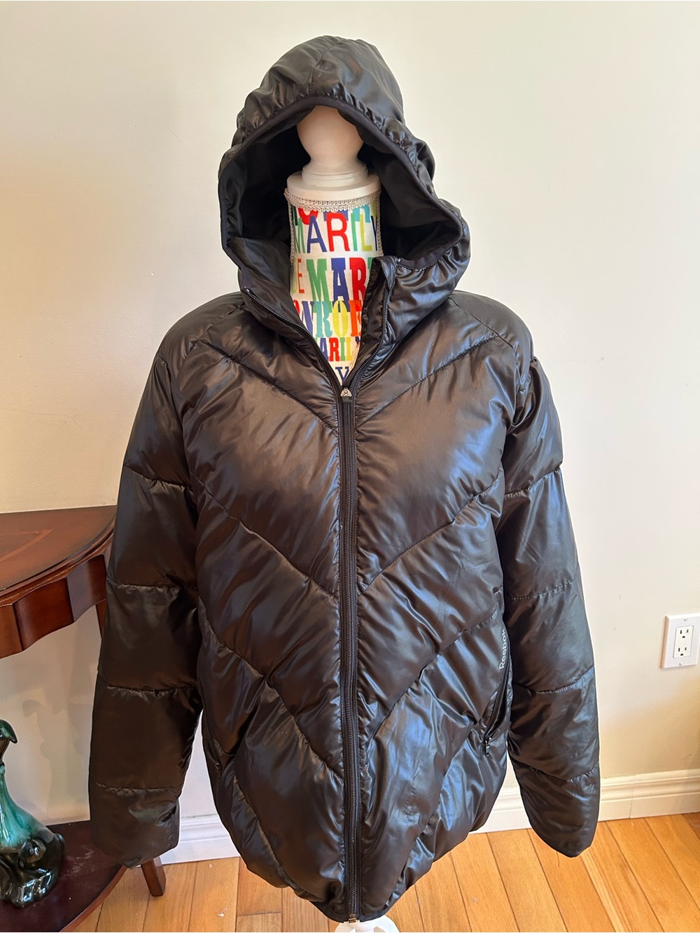 Reebok Hooded Puffer Jacket - Black